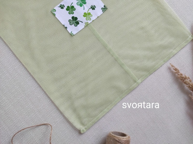 Торбинка сітка Clover зелений 30Х40 - Зображення 2