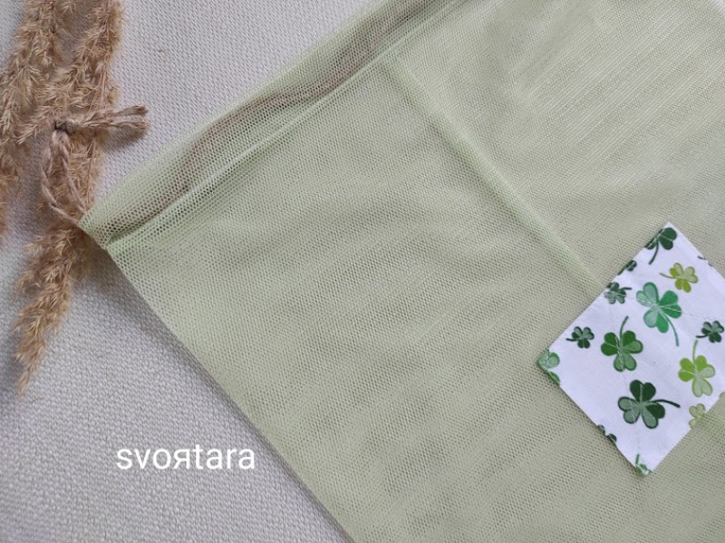 Торбинка сітка Clover зелений 30Х40 - Зображення 3