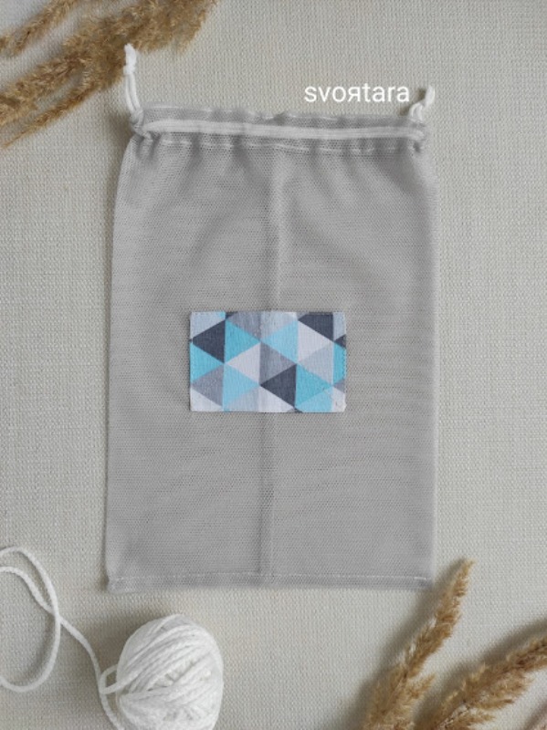 Торбинка сітка Mosaic сірий 20х30