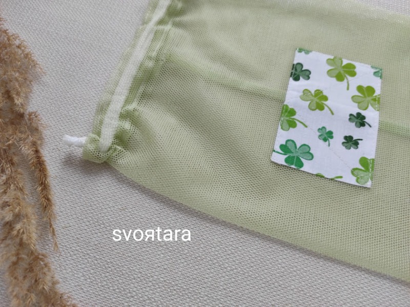 Торбинка сітка Clover зелений 20х30 - Зображення 3