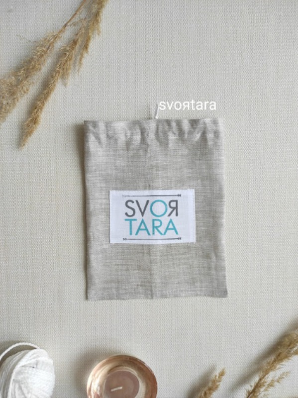 Торбинка з льону SVOЯTARA сірий 15х20