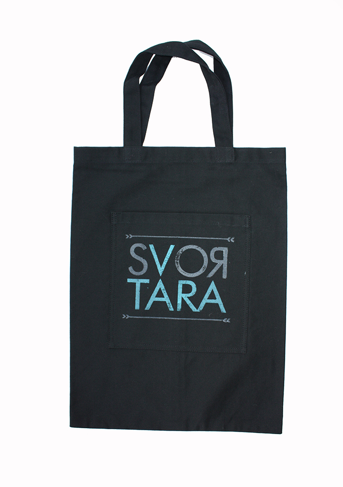 Шопер SVOЯTARA black для покупок 33х43 бавовна