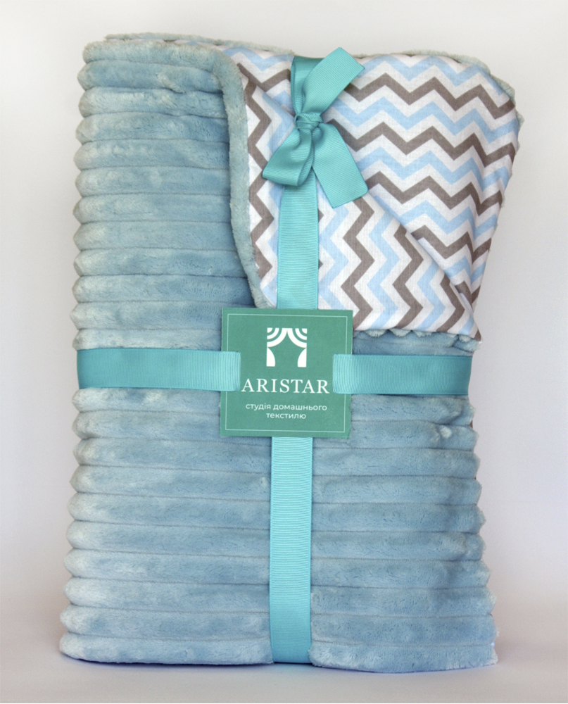 Плед Minky Blue Shevron 80x100