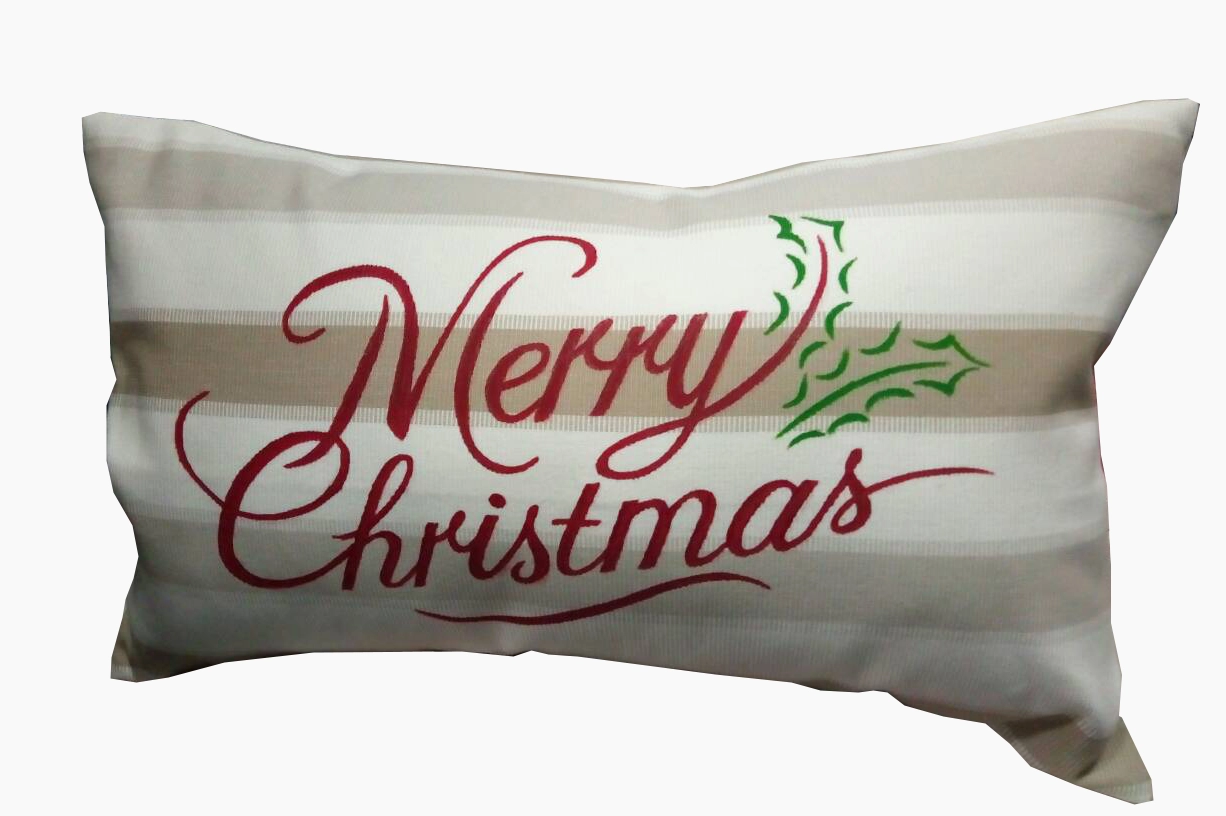 Подушка декоративна з наповненням Merry Christmas бежевий 02 30x50