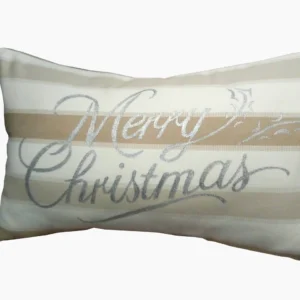 Подушка декоративна з наповненням Merry Christmas бежевий 01 30x50