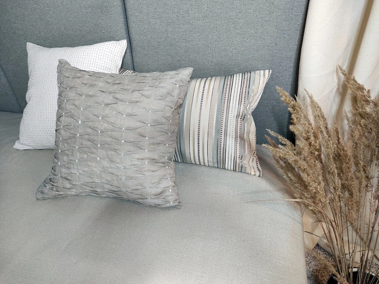 Подушка декоративна з наповненням Linen сірий 40х40 - Зображення 2