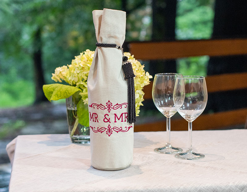 Торбинка для вина Mr&Mrs 15Х30 - Зображення 2