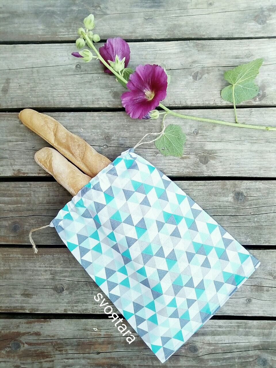 Торбинка для хліба бавовна Mosaic мультиколор 30х40